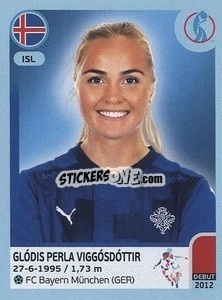Sticker Glódis Perla Viggósdóttir - UEFA Women's Euro England 2022 n. 350 - Panini