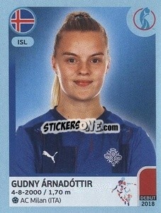 Cromo Gudny Árnadóttir - UEFA Women's Euro England 2022 - Panini