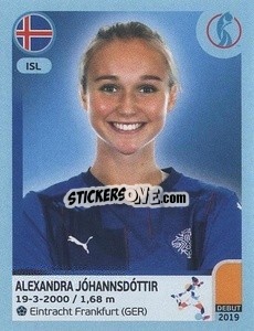 Cromo Alexandra Jóhannsdóttir - UEFA Women's Euro England 2022 - Panini