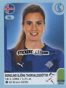 Figurina Berglind Björg Thorvaldsdóttir - UEFA Women's Euro England 2022 - Panini