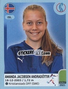 Sticker Amanda Jacobsen Andradóttir - UEFA Women's Euro England 2022 n. 366 - Panini