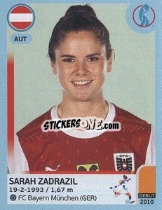 Cromo Sarah Zadrazil - UEFA Women's Euro England 2022 - Panini