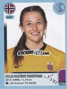 Sticker Cecilie Hauståker Fiskerstrand - UEFA Women's Euro England 2022 n. 74 - Panini