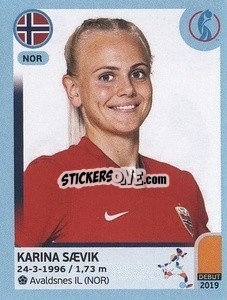 Sticker Karina Sævik - UEFA Women's Euro England 2022 n. 82 - Panini