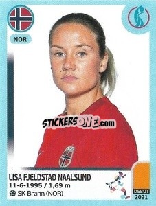 Sticker Lisa Fjeldstad Naalsund - UEFA Women's Euro England 2022 n. 89 - Panini
