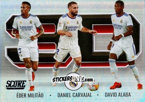 Cromo Eder Militao / Dani Carvajal / David Alaba - Score FIFA 2021-2022 n. 3D2 - Panini