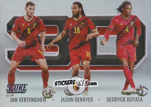 Sticker Jan Vertonghen / Jason Denayer / Dedryck Boyata - Score FIFA 2021-2022 n. 3D1 - Panini