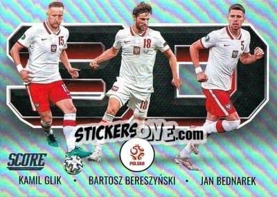 Sticker Kamil Glik / Bartosz Bereszynski / Jan Bednarek - Score FIFA 2021-2022 n. 3D11 - Panini