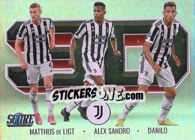Sticker Matthijs de Ligt / Alex Sandro / Danilo - Score FIFA 2021-2022 n. 3D10 - Panini