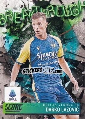 Sticker Darko Lazovic - Score Serie A 2021-2022 n. BR19 - Panini