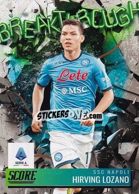 Sticker Hirving Lozano - Score Serie A 2021-2022 n. BR4 - Panini