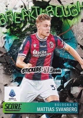 Figurina Mattias Svanberg - Score Serie A 2021-2022 - Panini