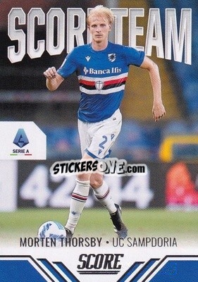 Sticker Morten Thorsby - Score Serie A 2021-2022 n. ST25 - Panini