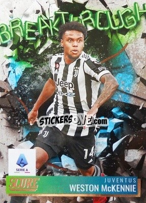 Sticker Weston McKennie - Score Serie A 2021-2022 n. BR1 - Panini