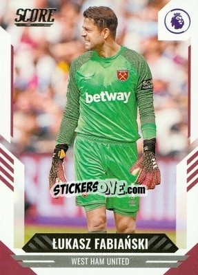 Sticker Lukasz Fabianski - Score Premier League 2021-2022 n. 141 - Panini