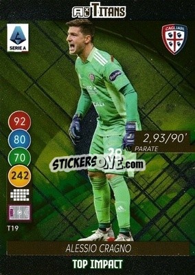 Sticker Alessio Cragno - Calciatori 2021-2022. Adrenalyn XL TITANS - Panini