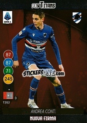 Sticker Andrea Conti - Calciatori 2021-2022. Adrenalyn XL TITANS - Panini