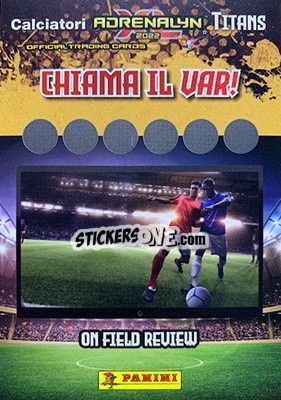 Sticker CHIAMA IL VAR! (5) - Calciatori 2021-2022. Adrenalyn XL TITANS n. VAR5 - Panini