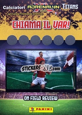 Sticker CHIAMA IL VAR! (8) - Calciatori 2021-2022. Adrenalyn XL TITANS n. VAR8 - Panini