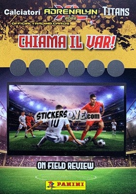 Sticker CHIAMA IL VAR! (9) - Calciatori 2021-2022. Adrenalyn XL TITANS n. VAR9 - Panini
