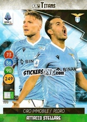Sticker Ciro Immobile / Pedro - Calciatori 2021-2022. Adrenalyn XL TITANS n. T90 - Panini