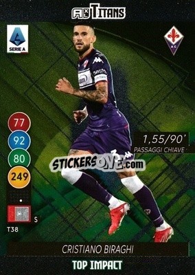 Cromo Cristiano Biraghi - Calciatori 2021-2022. Adrenalyn XL TITANS - Panini