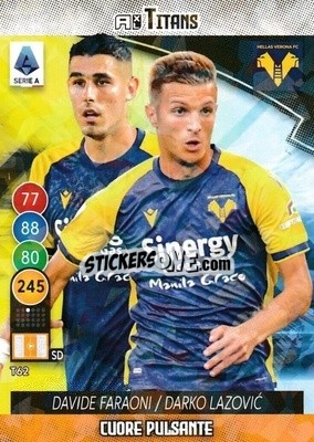 Sticker Davide Faraoni / Darko Lazvic - Calciatori 2021-2022. Adrenalyn XL TITANS n. T62 - Panini