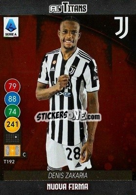Sticker Denis Zakaria - Calciatori 2021-2022. Adrenalyn XL TITANS - Panini