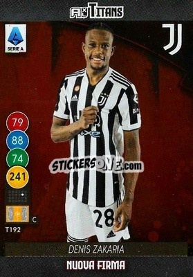 Sticker Denis Zakaria - Calciatori 2021-2022. Adrenalyn XL TITANS n. T192 - Panini