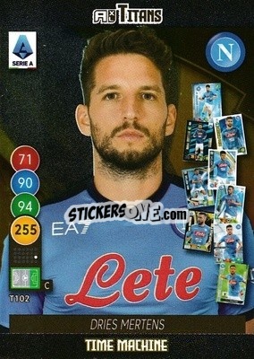 Sticker Dries Mertens - Calciatori 2021-2022. Adrenalyn XL TITANS n. T102 - Panini