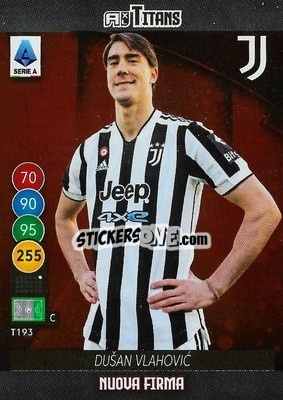 Sticker Dusan Vlahovic - Calciatori 2021-2022. Adrenalyn XL TITANS n. T193 - Panini