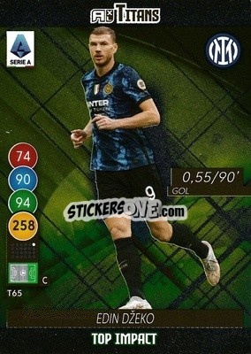 Sticker Edin Dzeko - Calciatori 2021-2022. Adrenalyn XL TITANS n. T65 - Panini