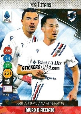 Sticker Emil Audero / Maya Yoshida - Calciatori 2021-2022. Adrenalyn XL TITANS n. T133 - Panini