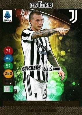 Sticker Federico Bernardeschi - Calciatori 2021-2022. Adrenalyn XL TITANS n. LE-FB - Panini