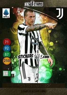 Figurina Federico Bernardeschi - Calciatori 2021-2022. Adrenalyn XL TITANS - Panini