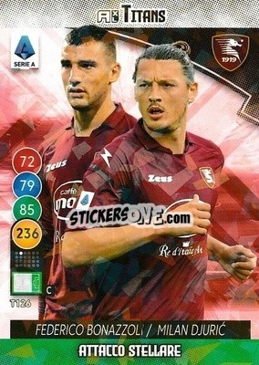 Sticker Federico Bonazzoli / MilanDjuric - Calciatori 2021-2022. Adrenalyn XL TITANS - Panini