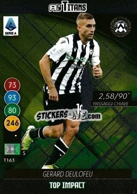 Sticker Gerard Deulofeu - Calciatori 2021-2022. Adrenalyn XL TITANS n. T163 - Panini