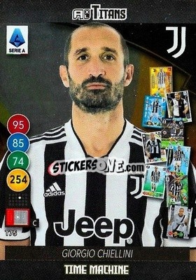 Sticker Giorgio Chiellini - Calciatori 2021-2022. Adrenalyn XL TITANS n. T75 - Panini