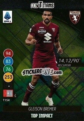 Figurina Gleison Bremer - Calciatori 2021-2022. Adrenalyn XL TITANS - Panini