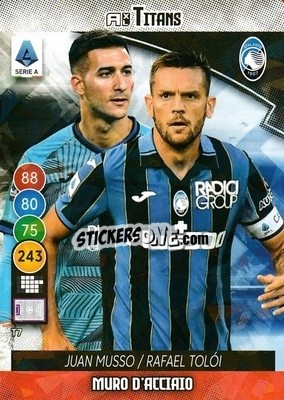 Sticker Juan Musso / Rafael Toloi - Calciatori 2021-2022. Adrenalyn XL TITANS - Panini