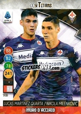 Figurina Lucas Martinez / Nikola Milenkovic - Calciatori 2021-2022. Adrenalyn XL TITANS - Panini