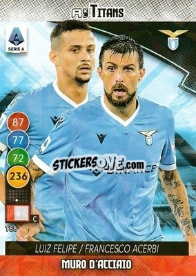 Sticker Luiz Felipe / Francesco Acerbi - Calciatori 2021-2022. Adrenalyn XL TITANS n. T88 - Panini