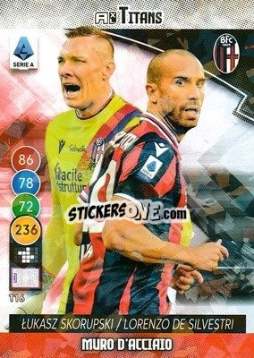 Figurina Lukasz Skorupski / Lorenzo De Silvestri - Calciatori 2021-2022. Adrenalyn XL TITANS - Panini