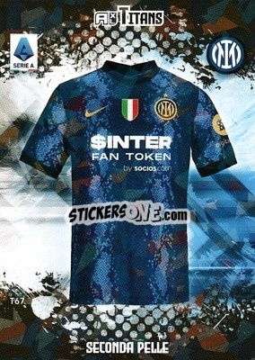 Figurina Maglia Inter - Calciatori 2021-2022. Adrenalyn XL TITANS - Panini