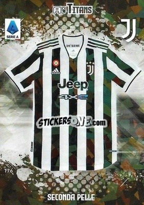 Figurina Maglia Juventus - Calciatori 2021-2022. Adrenalyn XL TITANS - Panini