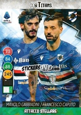 Cromo Manolo Gabbiadini / Francesco Caputo - Calciatori 2021-2022. Adrenalyn XL TITANS - Panini