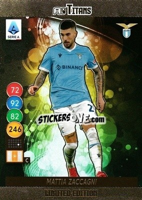 Figurina Mattia Zaccagni - Calciatori 2021-2022. Adrenalyn XL TITANS - Panini