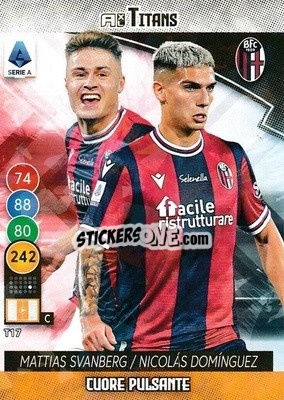 Figurina Mattias Svanberg / Nicolas Dominguez - Calciatori 2021-2022. Adrenalyn XL TITANS - Panini