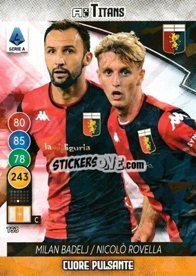 Sticker Milan Badelj / Nicolo Rovella - Calciatori 2021-2022. Adrenalyn XL TITANS n. T53 - Panini