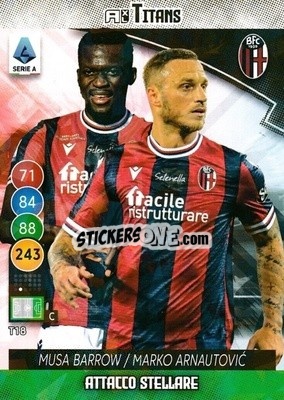 Sticker Musa Barrow / Marko Arnautovic - Calciatori 2021-2022. Adrenalyn XL TITANS n. T18 - Panini